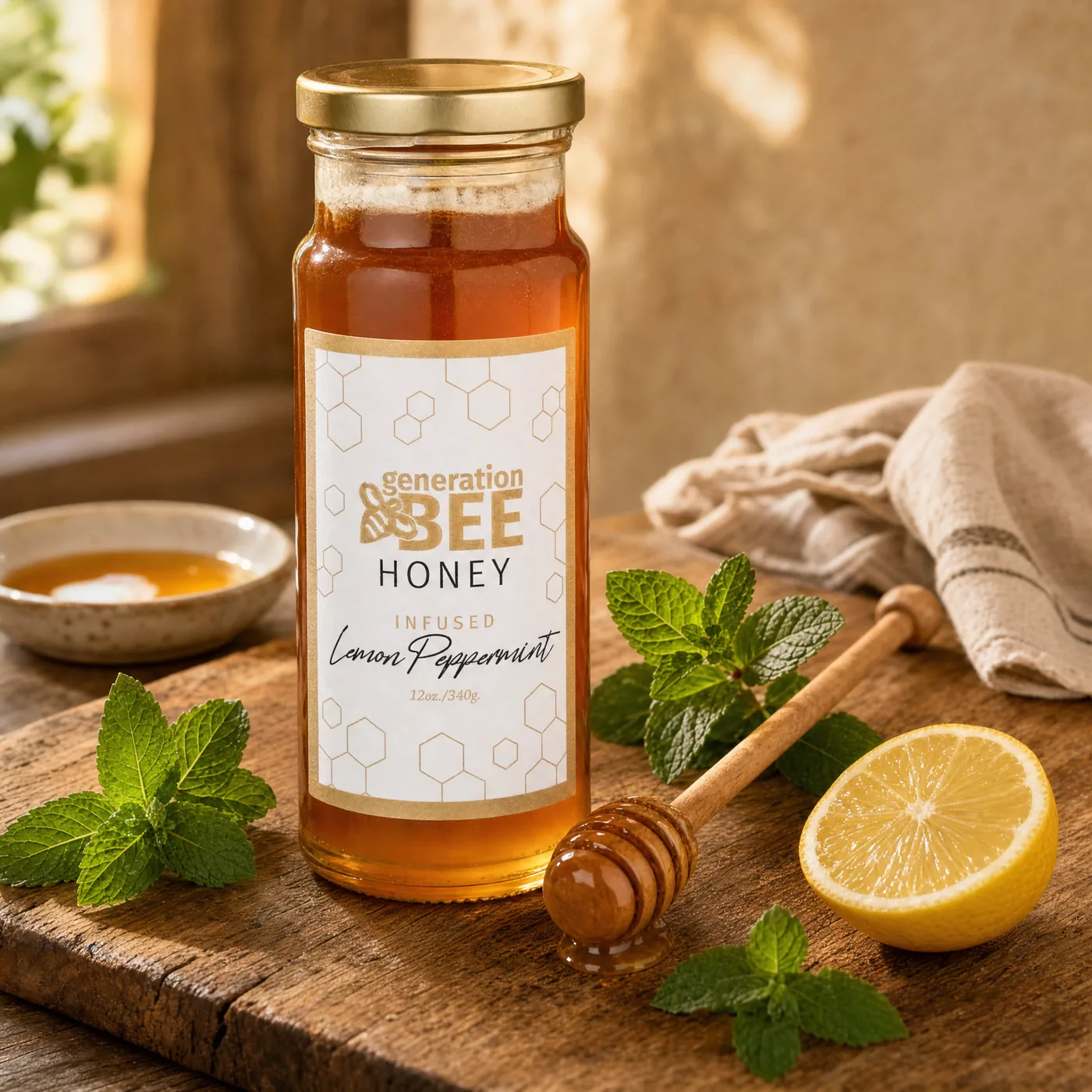 Lemon Peppermint Honey 12 oz