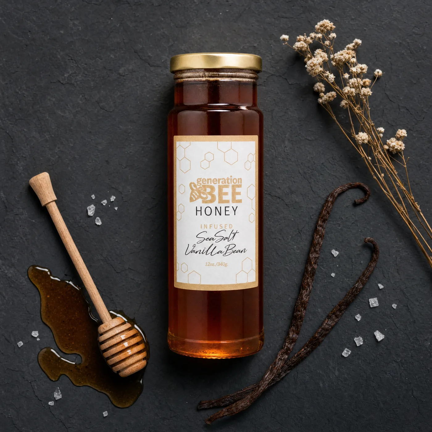Sea Salt Vanilla Bean Honey 12 oz