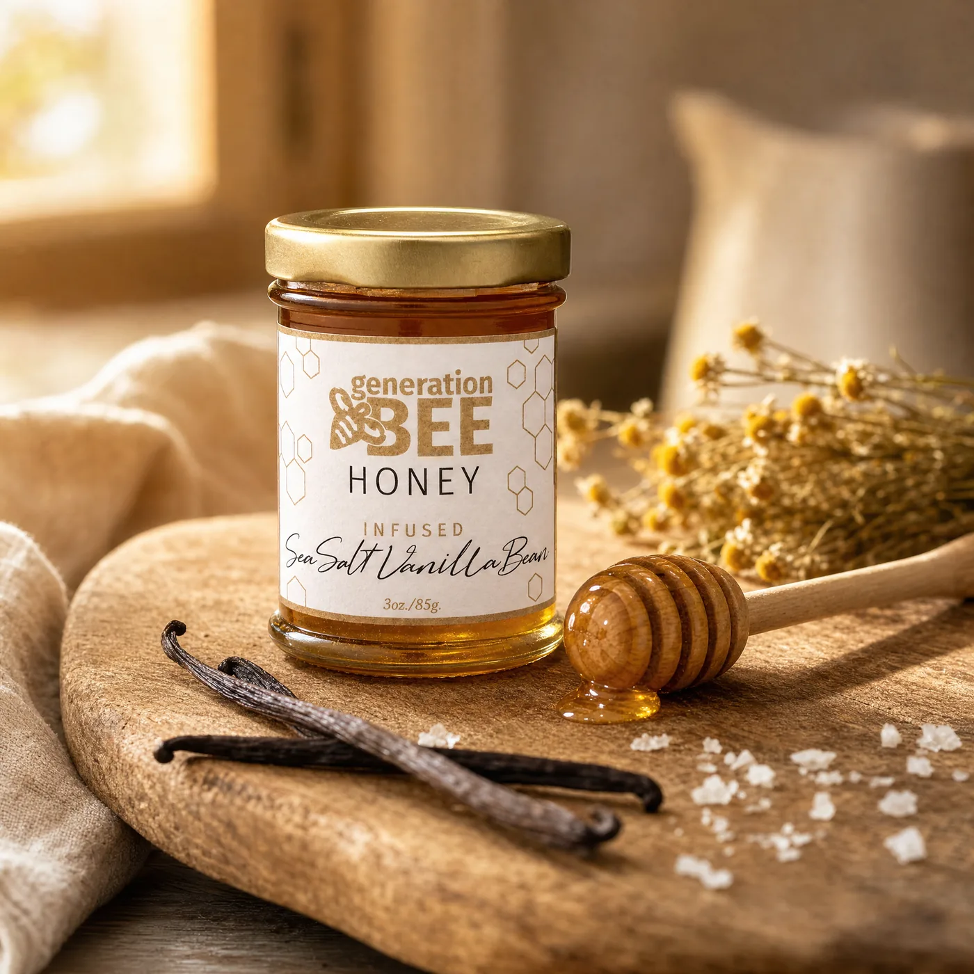 Sea Salt Vanilla Bean Honey 3 oz