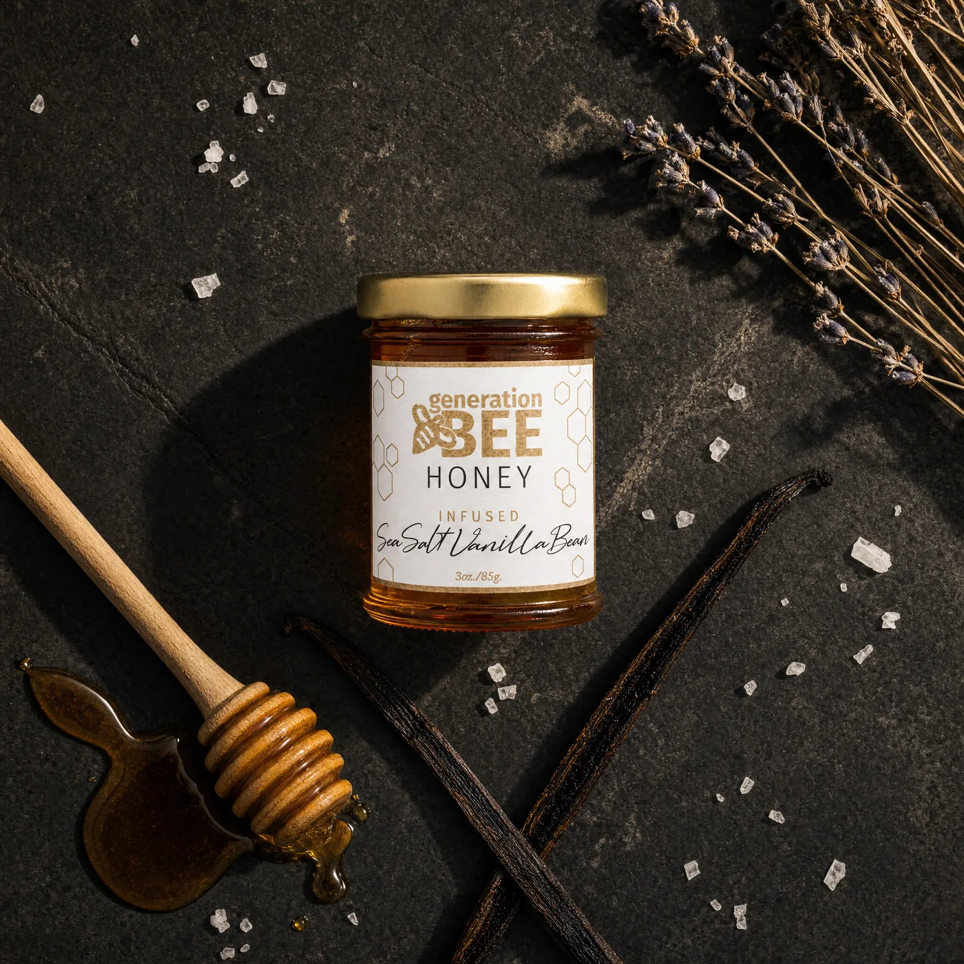 Sea Salt Vanilla Bean Honey 3 oz