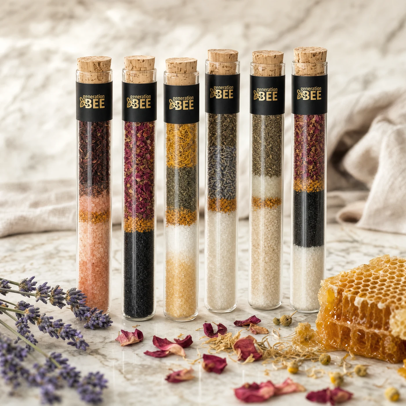 Bee Pollen Soaking Salt Vials
