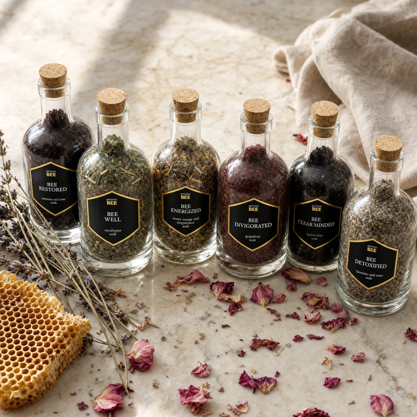 Bee Pollen Soaking Salt Jars